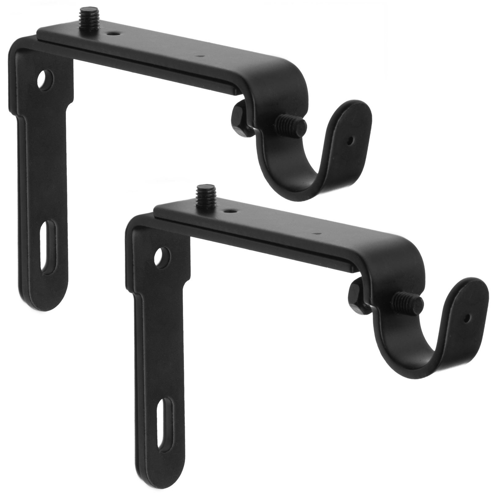 Graybunny Gb6809 Adjule Curtain Rod Brackets Set Of 2 Black Picture 1 Of 5 2