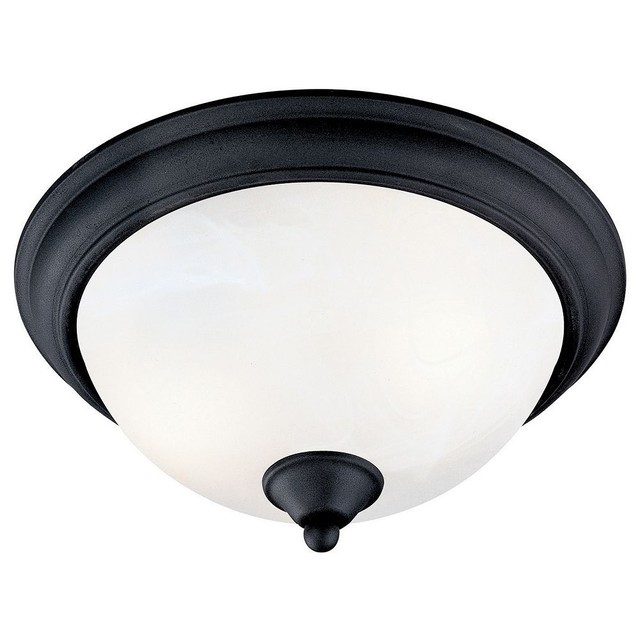 Hardware House 54 5061 Tuscany Ceiling Lighting Fixture Textured Hardware House Tuscany 2 Light Flush Mount Ceiling Fixture Textured Black
