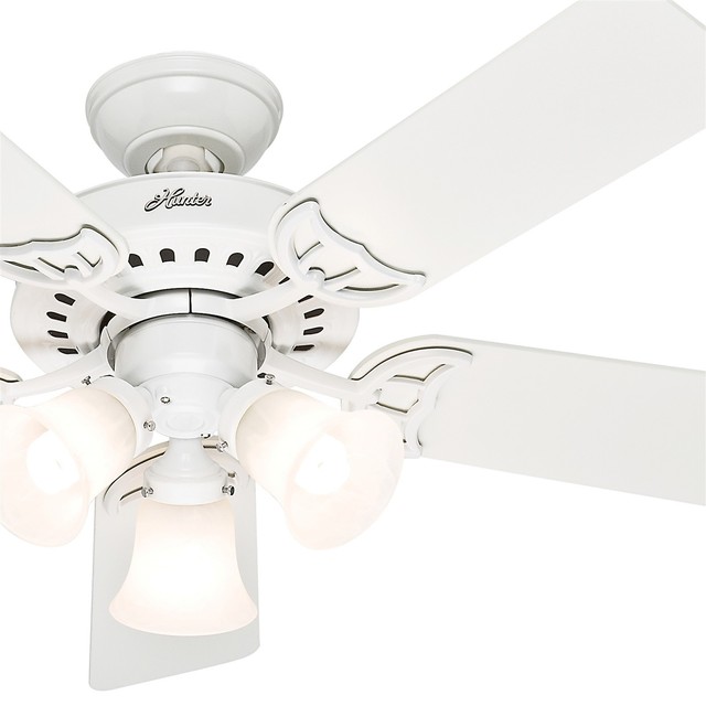 Hunter 46 In Classic White Indoor Ceiling Fan Cc52000 Recon Hunter 46 In White Indoor Ceiling Fan