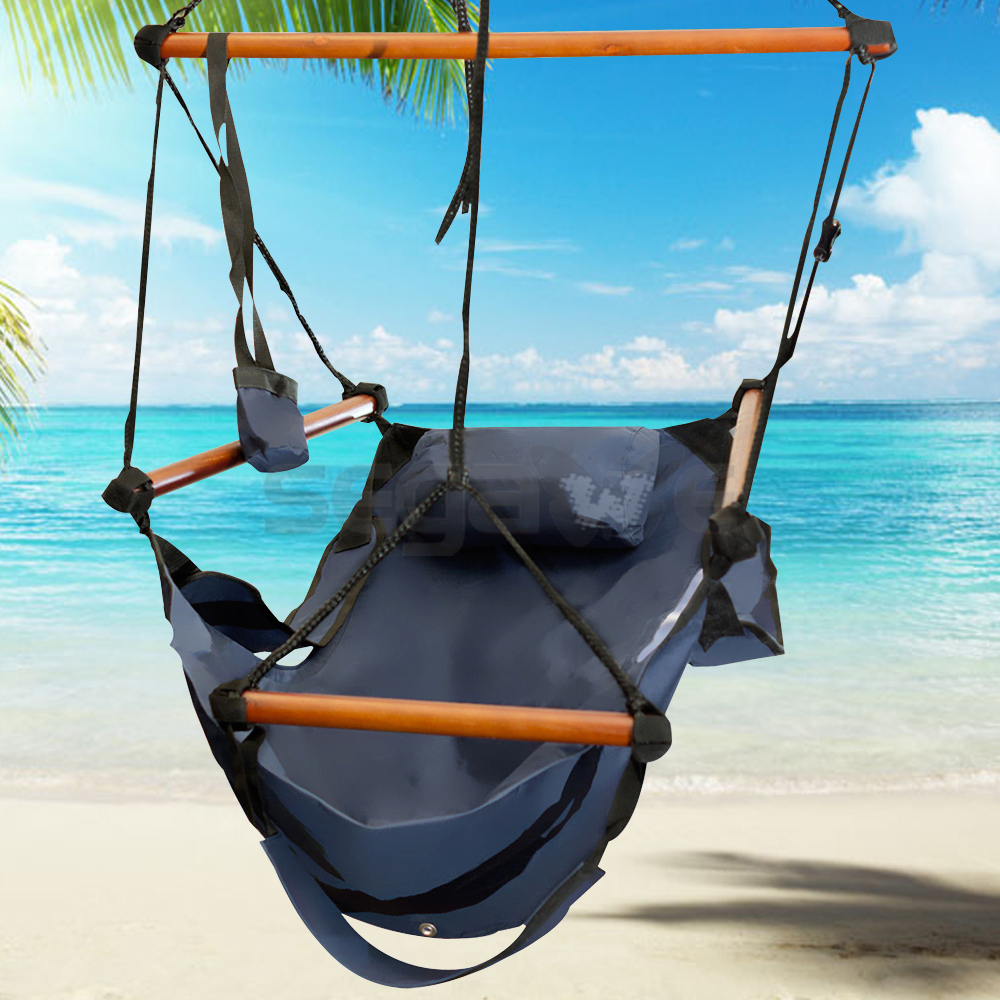 Cotton Hammock Hanging Chair Porch Swing Outdoor Chairs Lounge Camp Picture 2 Of 3