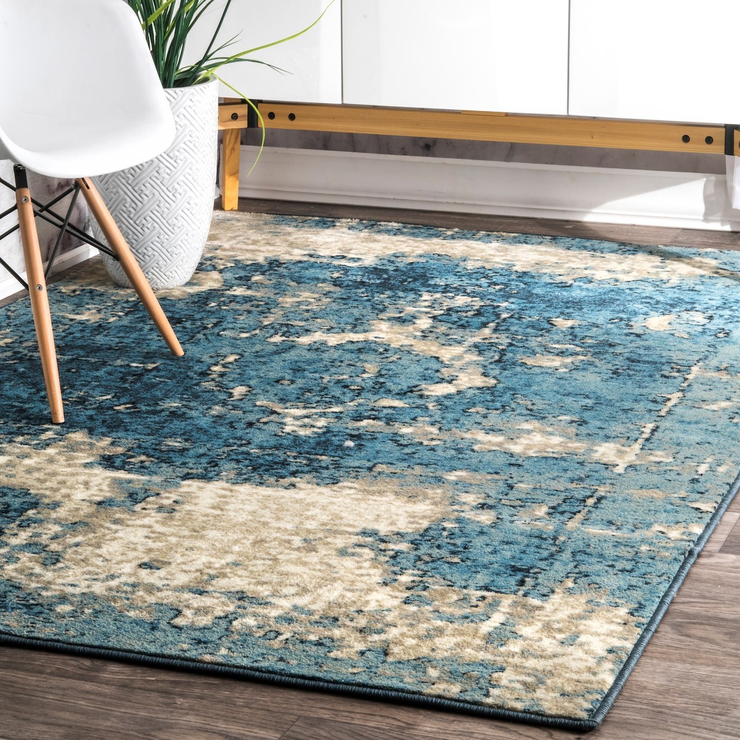 Nuloom Vintage Lindsy Rug 3ft X 5ft Blue Area Rugs Picture 1 Of 4