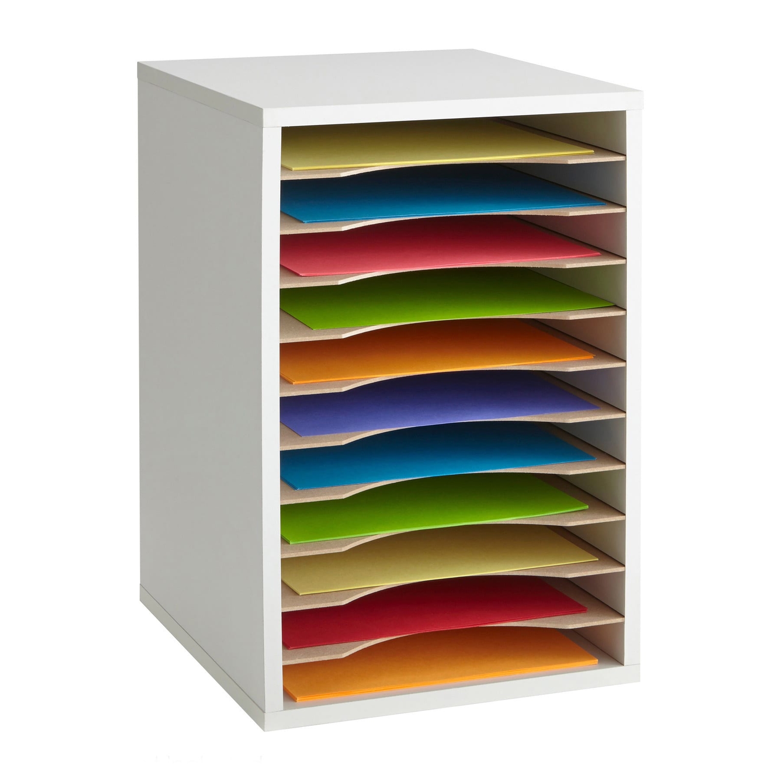 Safco 9419gr Desktop Sorter Vertical 11 Compartment Gray Brand New T