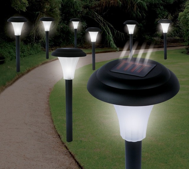 8 Pc Outdoor Solar Powered Led Garden Lights Landscape Path Light Outdoor Solar Power Lights Garden Pathway Landscape Led Lighting Yard Lamp 8 Set
