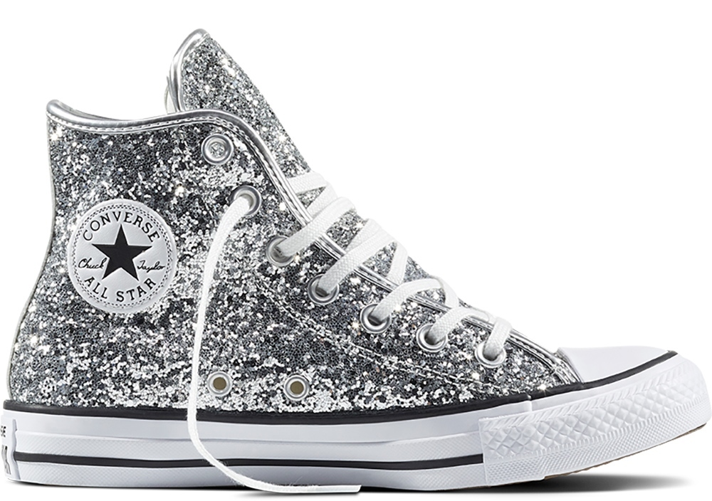 CONVERSE ALL STAR CTASHI PURE SILVER/WHITE/BLACK GLITTER 556817C CONVERSE ALL STAR CTASHI PURE SILVER/WHITE/BLACK GLITTER 556817C