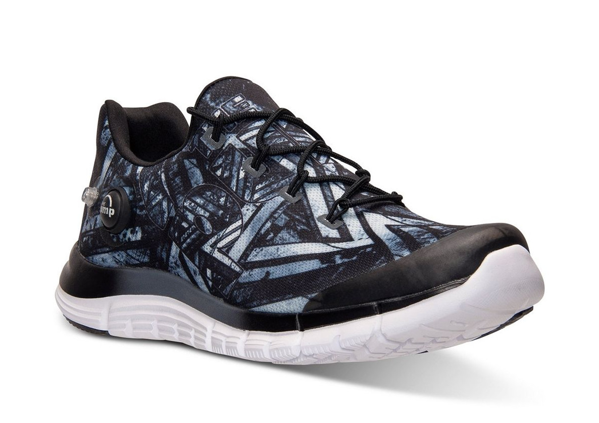 Reebok ZPUMP Fusion Geo Grey Black Reflective Mens Running Shoes ... Picture 1 of 6 ...