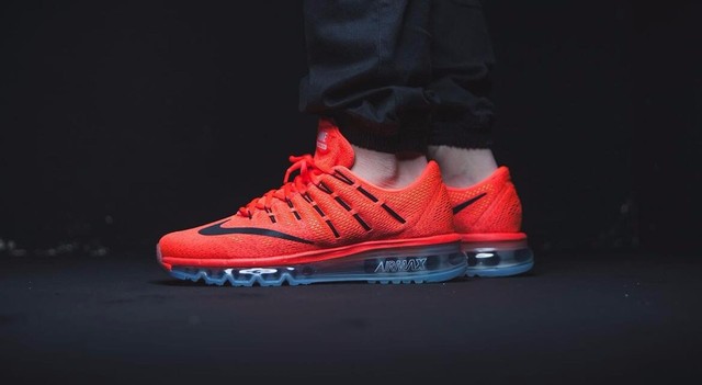 Men's Nike Air Max 2016 Bright Crimson Black University Red Sneakers : V14a5595 Men's Nike Air Max 2016 Bright Crimson Black University Red Sneakers : V14a5595