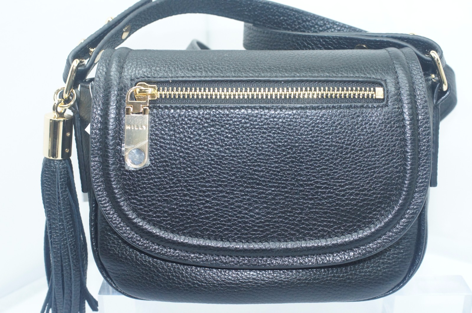 Milly Astor Black Bag Crossbody Small Shoulder Handbag Leather Ebay Picture 1 Of 12