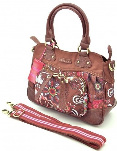 Oilily Las Brown Handbag Messenger Cross Body Nylon Ebay Oilily Las Brown Handbag Messenger Cross Body Nylon