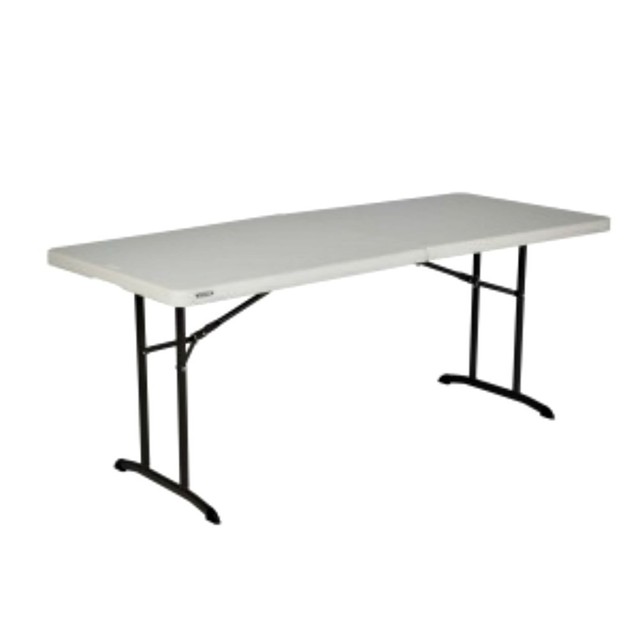 Lifetime 80382 Commercial Fold In Half Table 6 Foot Almond Lifetime 6 Foot Commercial Fold In Half Table Almond Model 80382