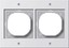 Gira TX 44 Farbe reinweiss, Rahmen 2-fach 021266, UP-feuchtraum