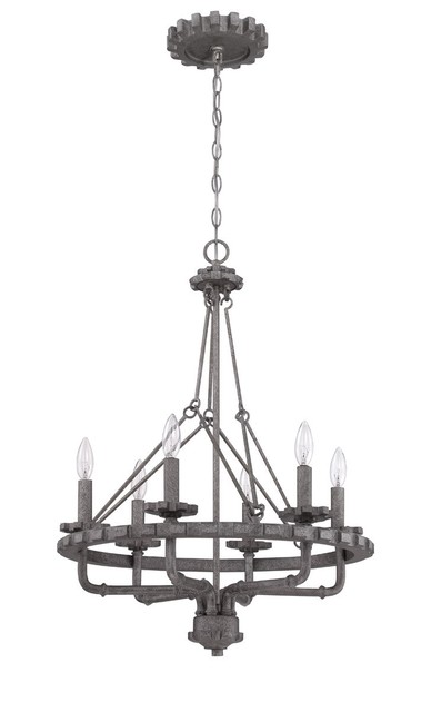 Jeremiah Lighting 38636 Aged Galvanized Prime 6 Light Candle Style Jeremiah Lighting 38636 Aged Galvanized Prime 6 Light Candle Style Chandelier