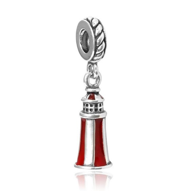 Hot 925 Silver Lighthouse Charm Beads Fit European Bracelet Hot 925 Silver Lighthouse Charm Beads Fit European Bracelet Pendant U356