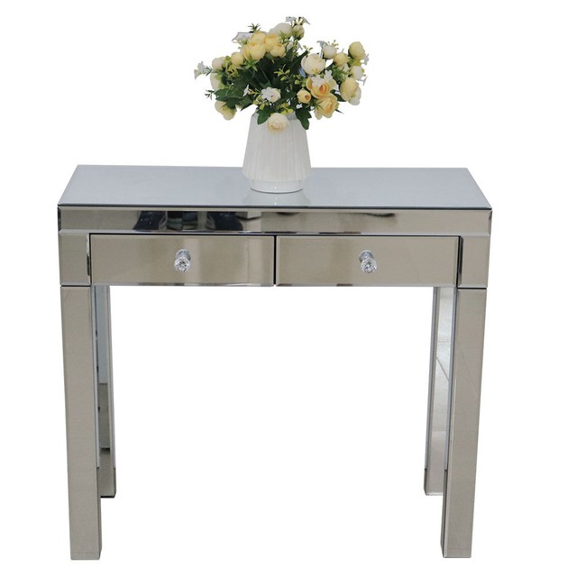 Modern Furniture Mirrored Dressing Table Bedroom Hallway Chic Gl Picture 7 Of 9