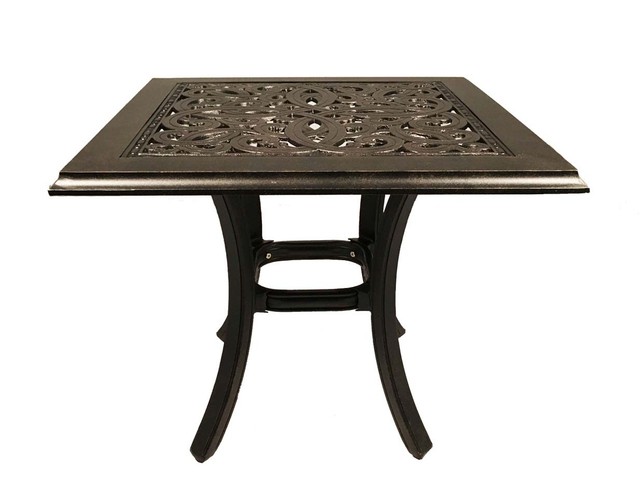 Accent Table Sunvuepatio Patio End Outdoor Furniture Cast Aluminum Patio End Table Square 24 Outdoor Cast Aluminum Accent Pool Side Furniture