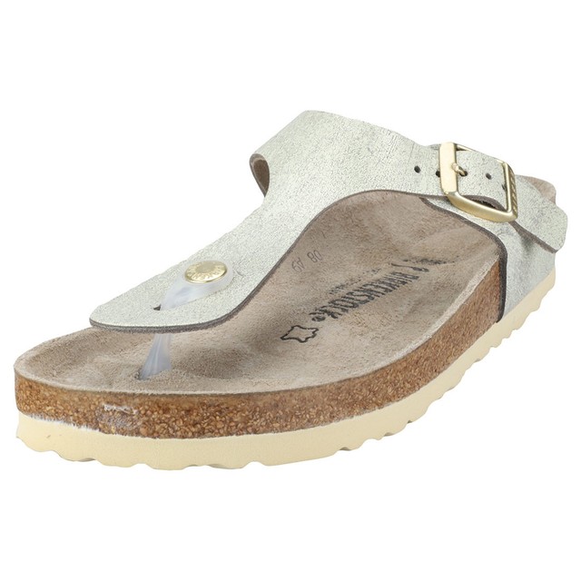 Birkenstock Gizeh Washed Metallic Narrow Donna Green Gold Sandali 37 EU Birkenstock Gizeh Washed Metallic Narrow Donna Green Gold Sandali 37 EU