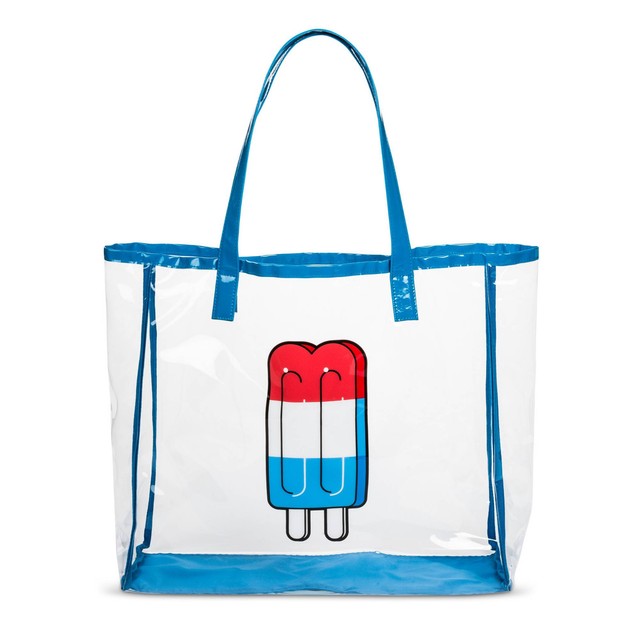 Mossimo Women S Popsicle Ices Print Jelly Tote Handbag Beach Clear Mossimo Women S Popsicle Ices Print Jelly Tote Handbag Beach Clear Blue
