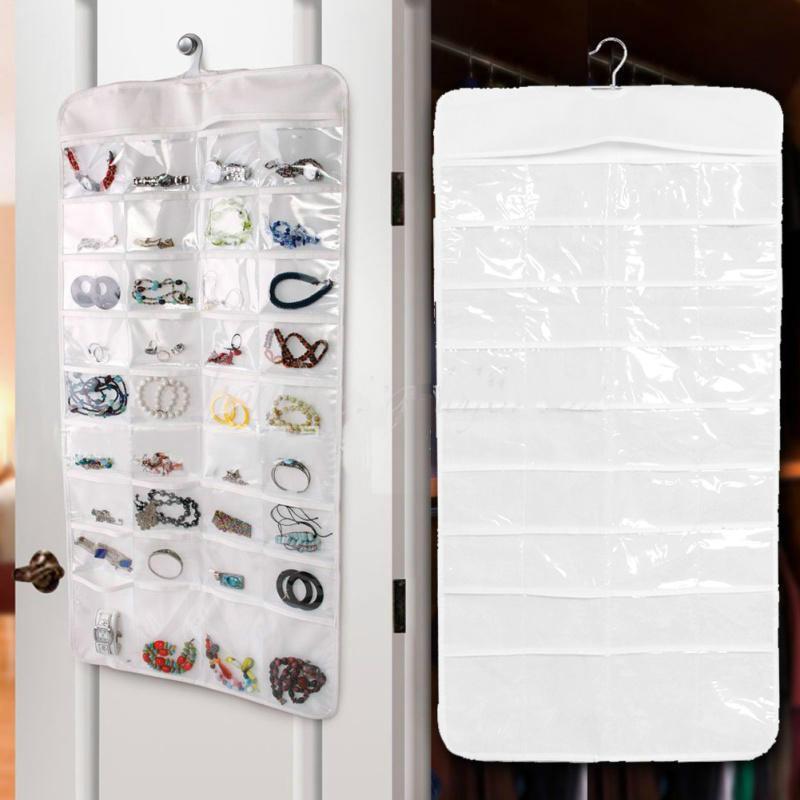 72 Pockets 2 Side Transpa Hanging Jewelry Earring Organizer Picture 1 Of 10
