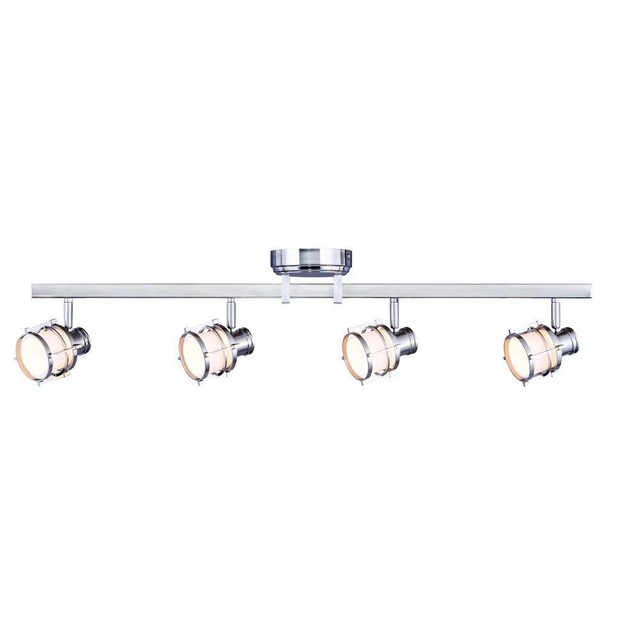 Hampton Bay 4 Light Pewter Integrated Led Track Lighting Fixture Hampton Bay Integrated Led Track Lighting Fixture Silver