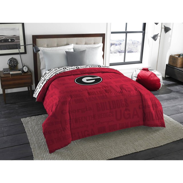 Ncaa Georgia Bulldogs Twin Full Bedding Comforter Football Fan Ncaa Georgia Bulldogs Anthem Twin Full Bedding Comforter