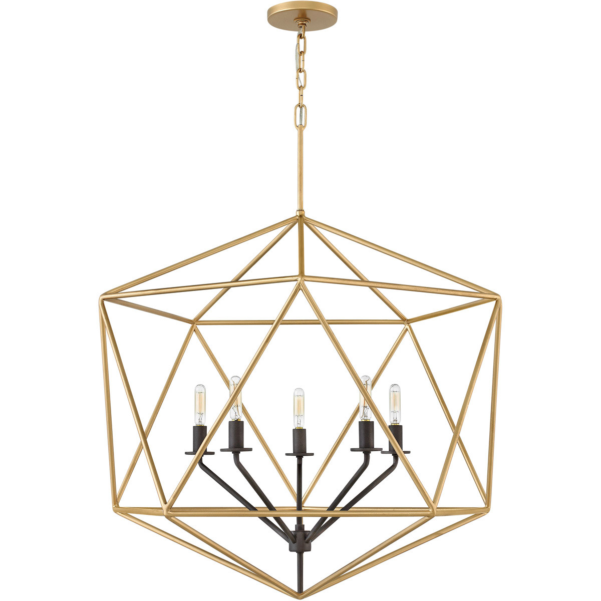 Hinkley Lighting 3025dg Astrid 5 Light 28 Inch Deluxe Gold Pendant Picture 1 Of