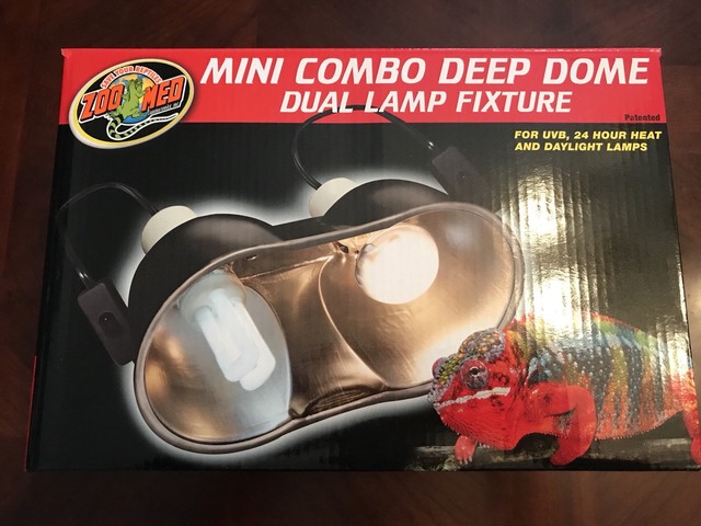 Zoo Med Reptile Mini Combo Deep Dome Dual Lamp Fixture New Zoo Med Mini Combo Deep Dome Dual Lamp Fixture Ceramic Sockets Reptile Light