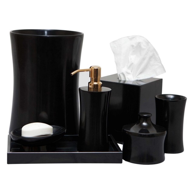 Vinca 7 Piece Bathroom Accessories Jet Black Marble Ebay Vinca 7 Piece Bathroom Accessories Jet Marble Black