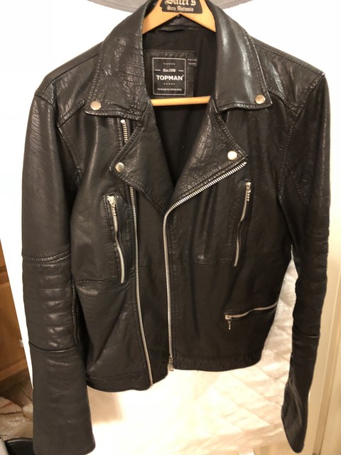 Mens Leather Classic Biker Jacket Um Mens Topman Leather Classic Biker Jacket Black Um