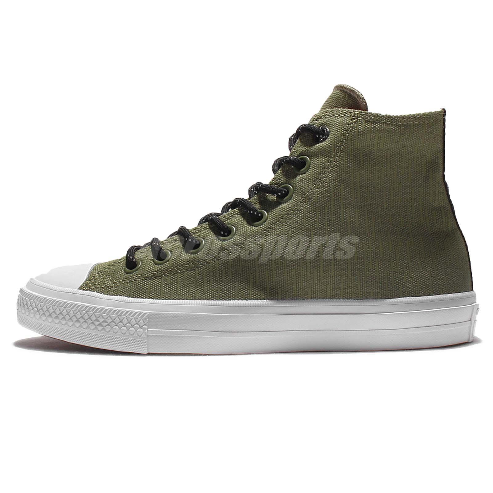 Converse Chuck Taylor All Star II Shield Canvas Green Black Mens Shoes 153535C Converse Chuck Taylor All Star II Shield Canvas Green Black Mens Shoes 153535C