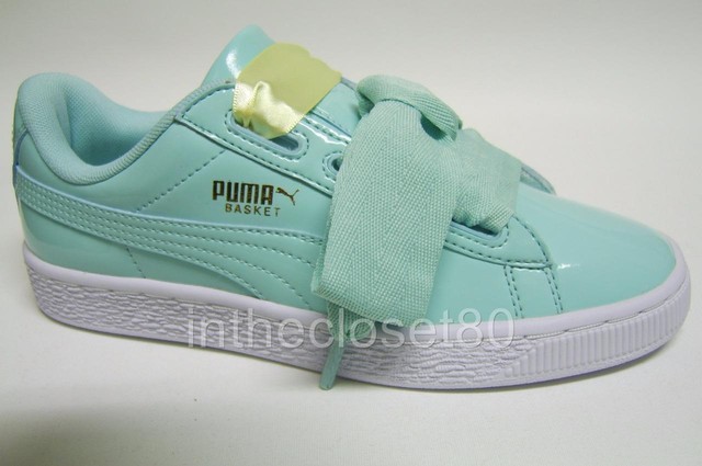 puma basket heart olive