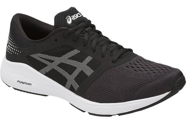 ASICS ROADHAWK FF BLACK White Silver Scarpe da corsa Bianco Nero Argento ASICS ROADHAWK FF BLACK White Silver Scarpe da corsa Bianco Nero Argento