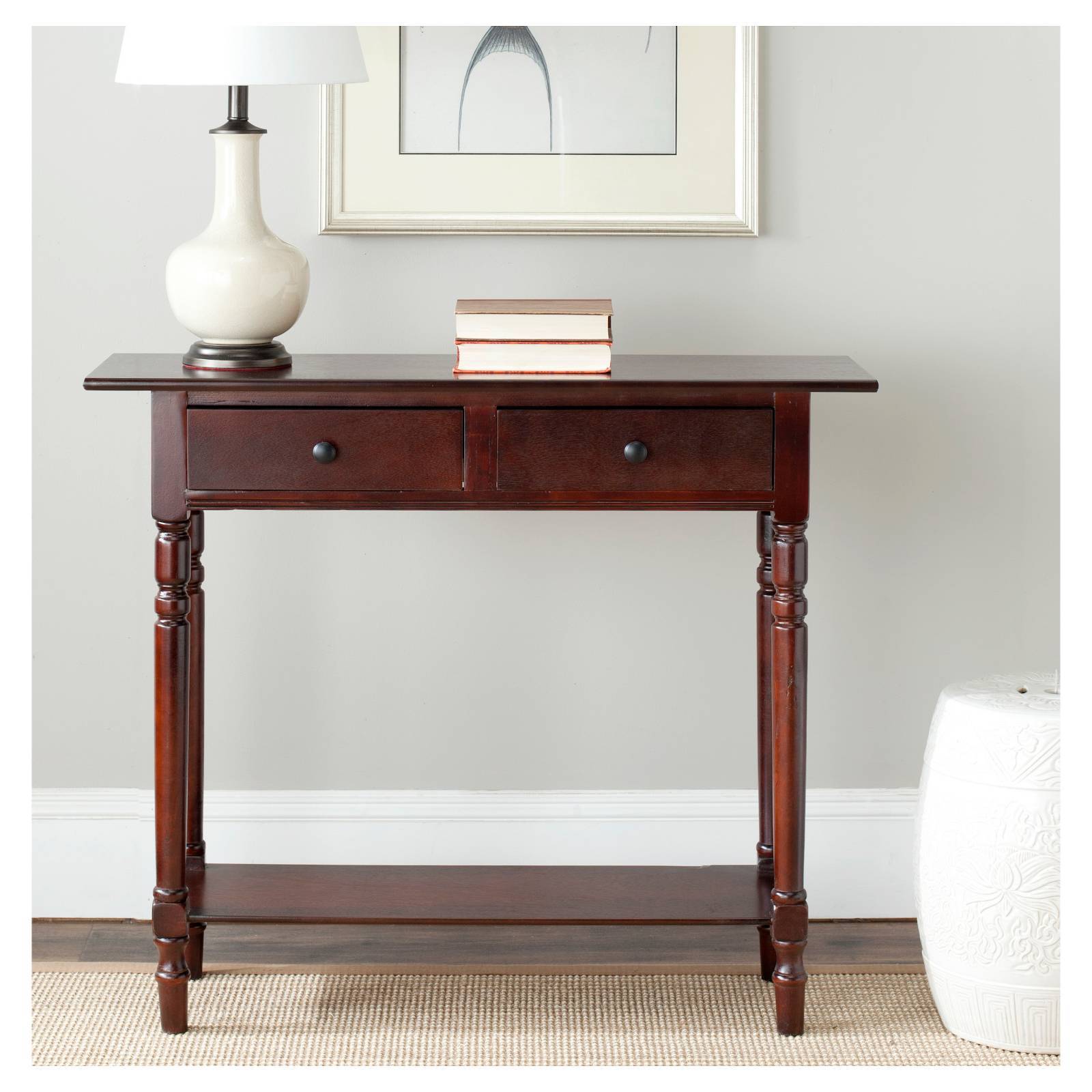 Safavieh Dark Cherry Rosemary Console Table Amh5705d Brand New T