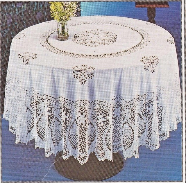 60x104 White Pineapple Crochet Vinyl Lace Tablecloth New Solid White Crochet Soft Vinyl Tablecloth Pineapple Lace Round 70