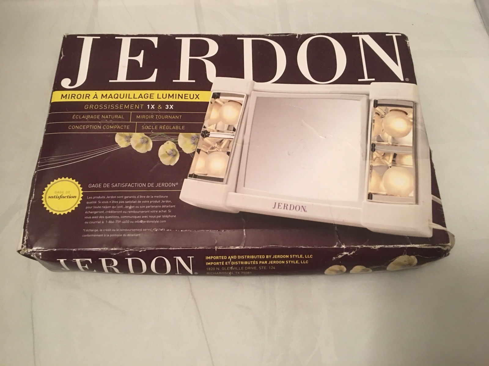Jerdon J1010 6 Inch Portable Lighted Mirror With 3x Magnification Picture 1 Of 2