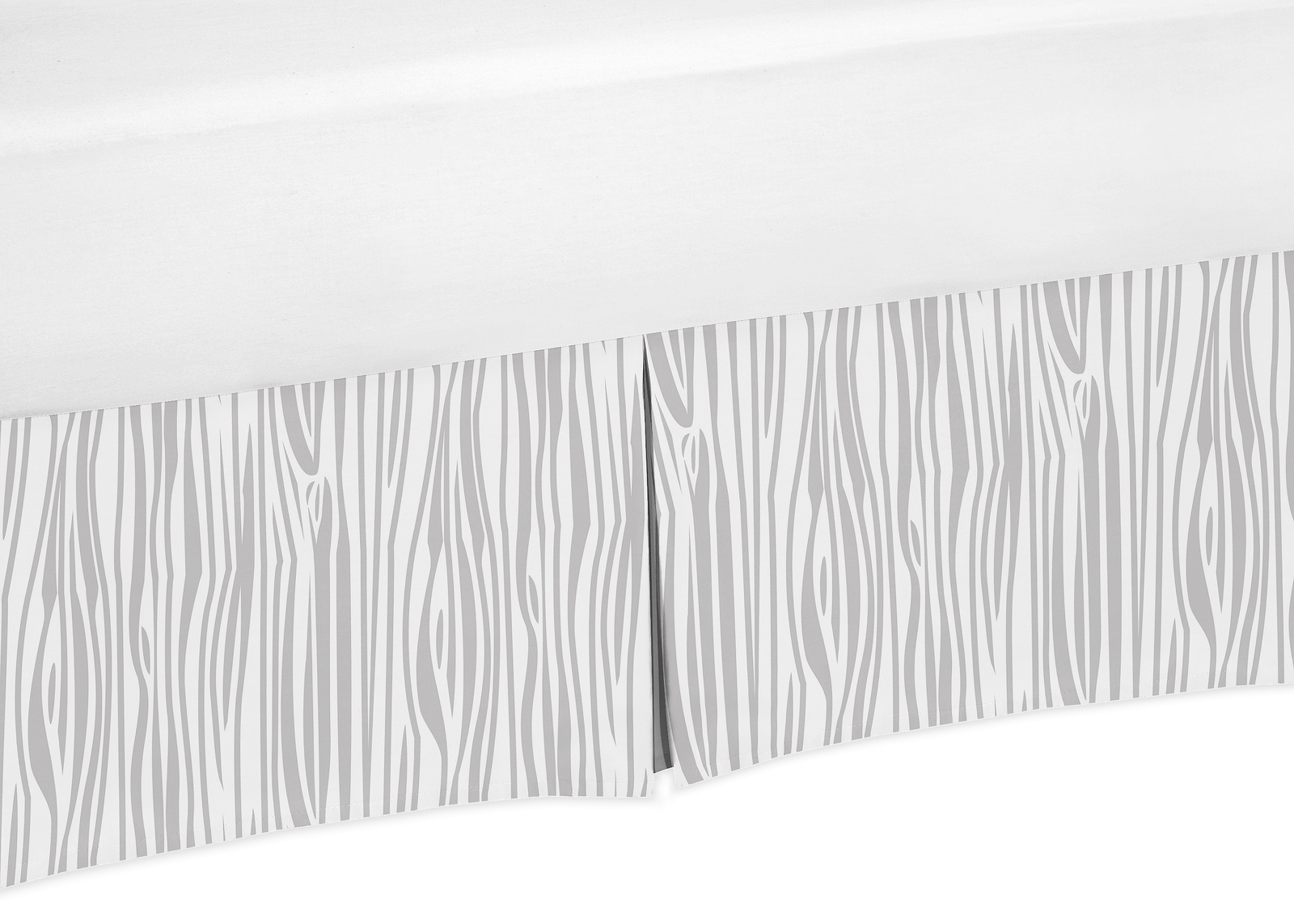 Woodgrain Print Crib Bed Skirt For Woodland Animals Baby Bedding Picture 1 Of