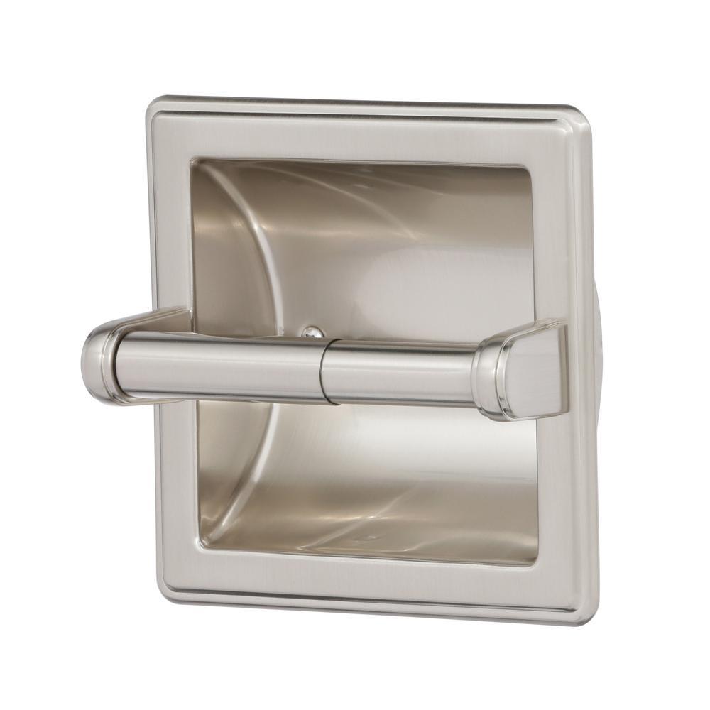 Franklin Brass Recessed Toilet Paper Holder Beveled Edges Satin ... Franklin Brass Recessed Toilet Paper Holder Beveled Edges Satin ...