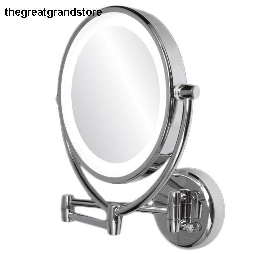 Ovente Mlw45ch Led Lighted Wall Mount Vanity Mirror 9 5 Inch Ui4