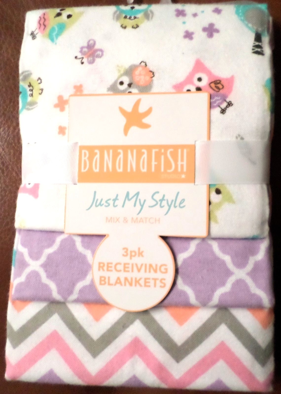 Bananafish Studio Sweet Owl Girl Receiving Blankets 3pk Picture 1 Of 2